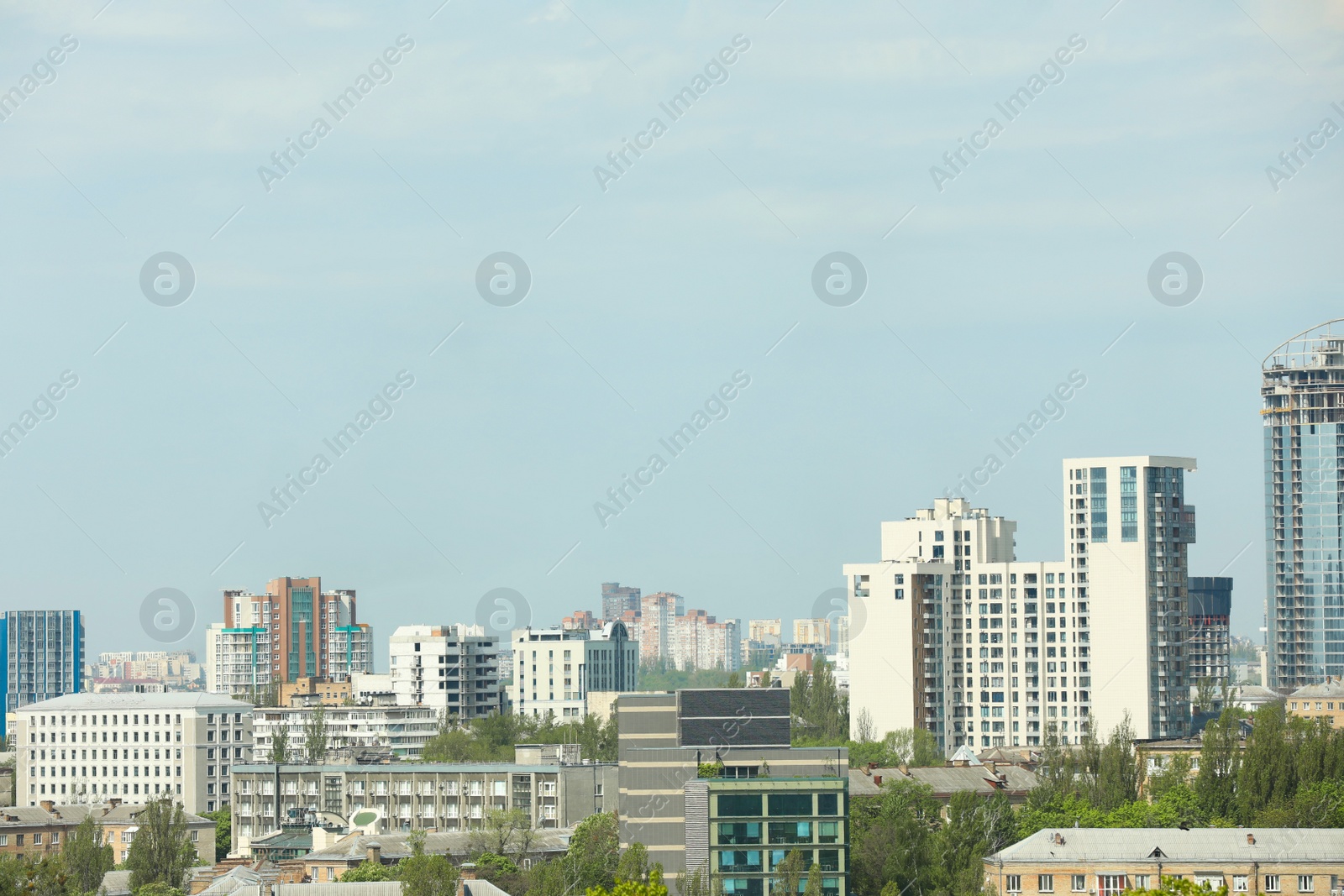 Photo of Beautiful view of cityscape with modern buildings. Urban architecture