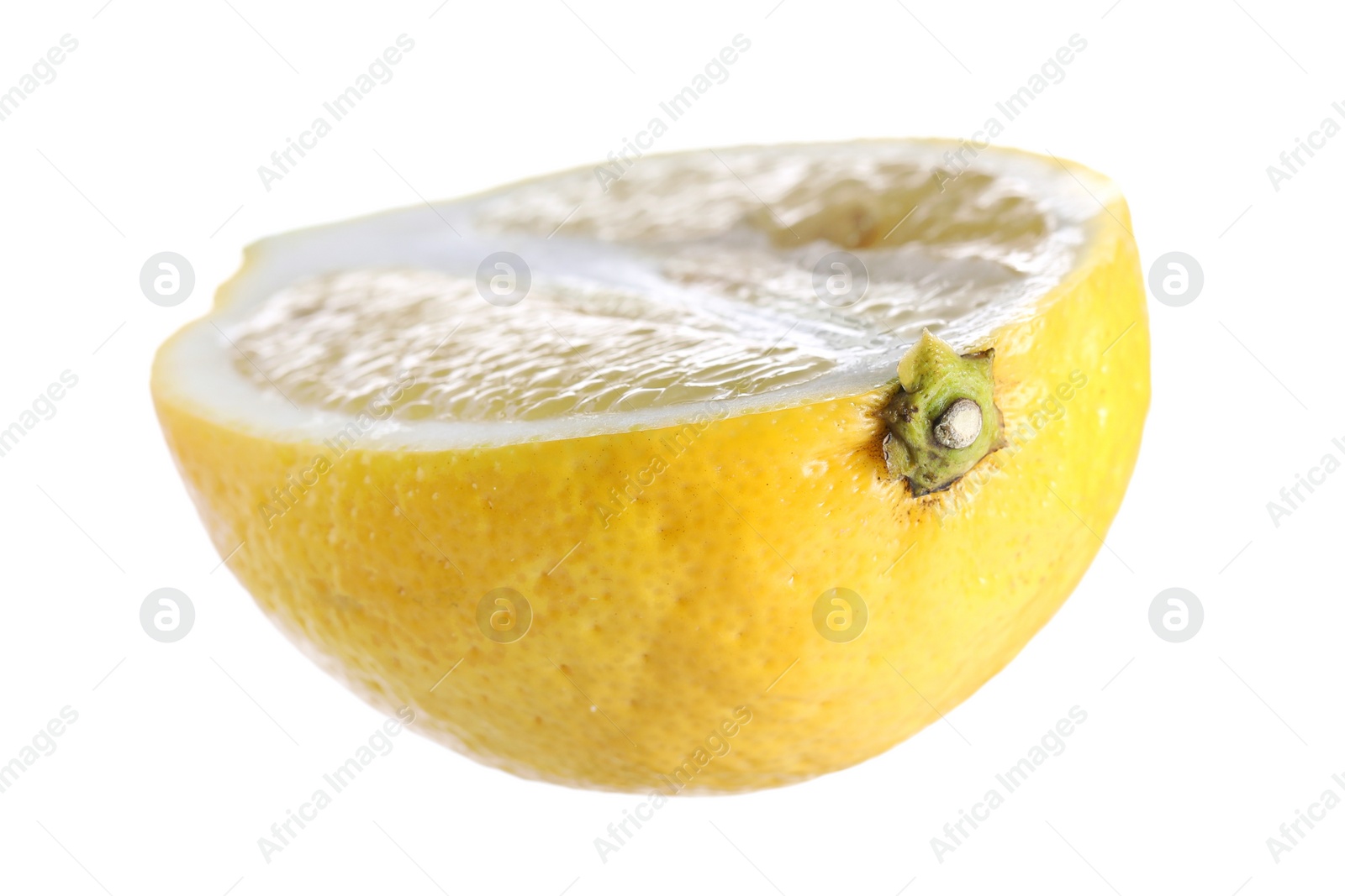 Photo of Half of fresh lemon isolated on white