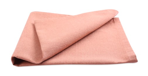 Photo of Stylish color fabric napkin isolated on white