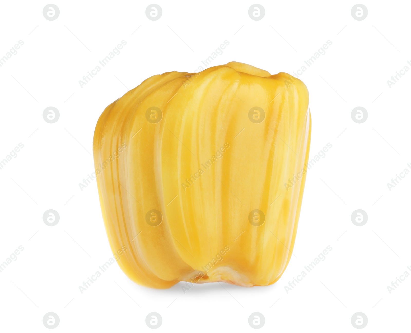 Photo of Delicious exotic jackfruit bulb isolated on white