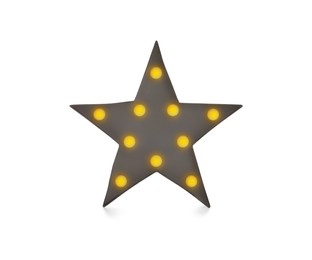 Photo of Stylish star shaped night lamp isolated on white