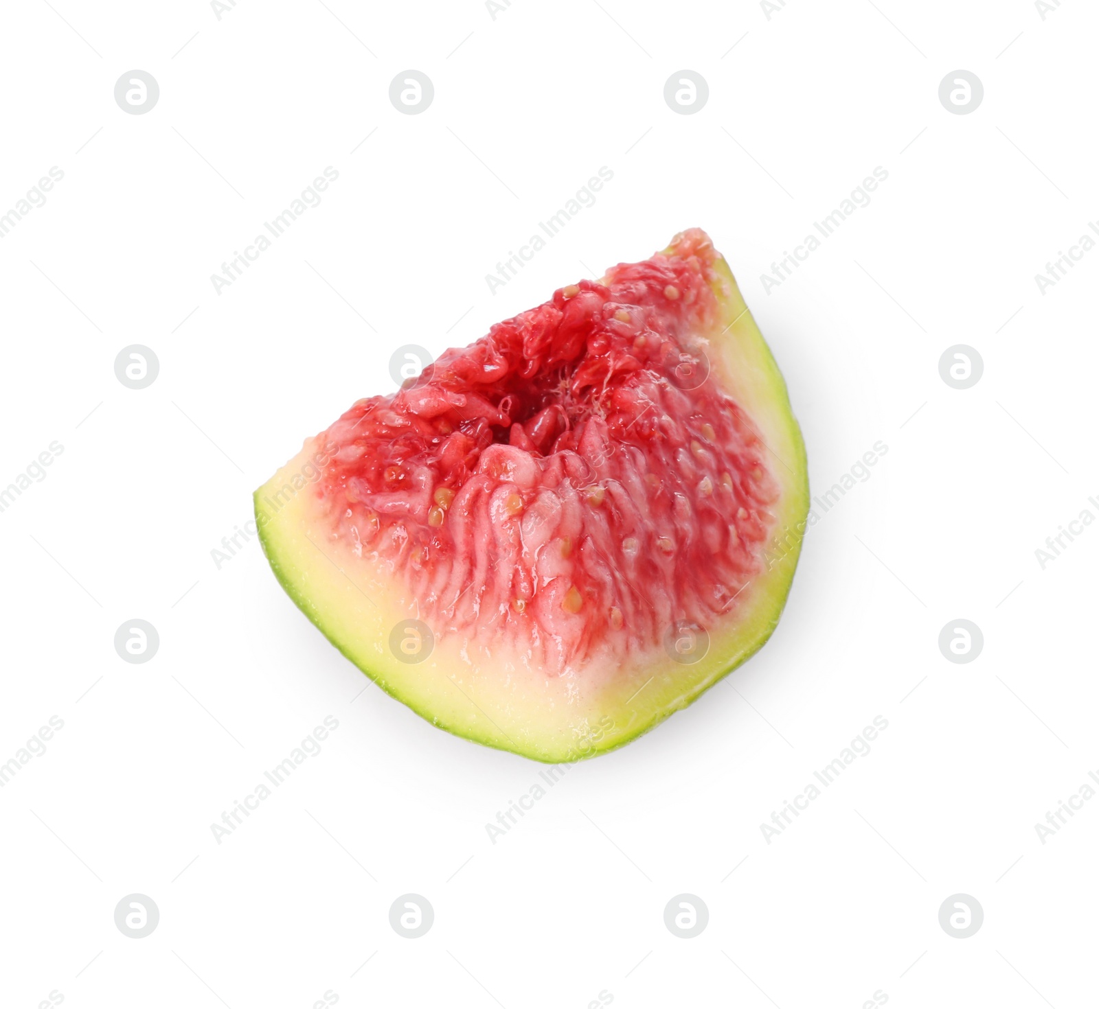 Photo of Piece of fresh green fig isolated on white