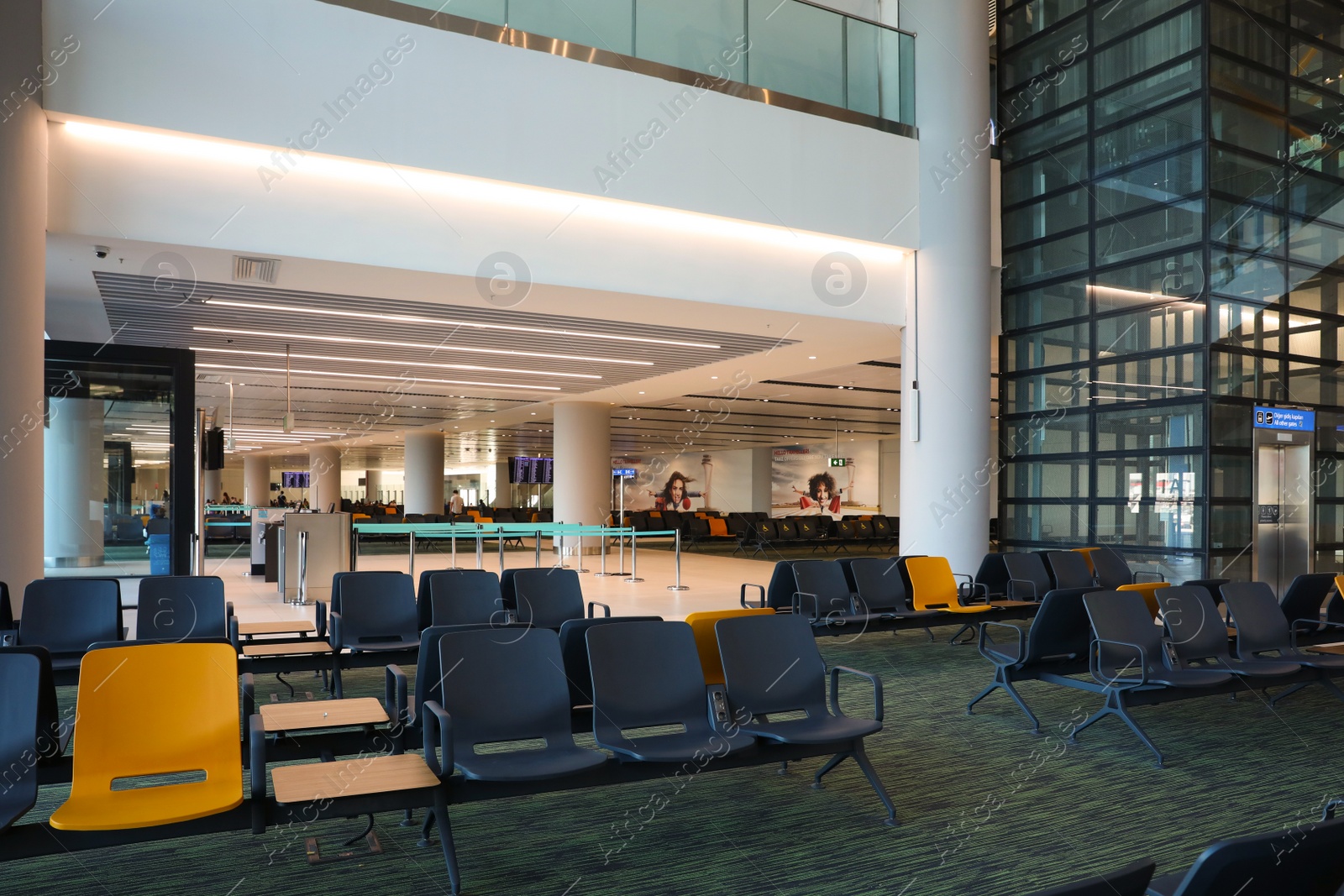 Photo of ISTANBUL, TURKEY - AUGUST 13, 2019: Waiting area in new airport terminal