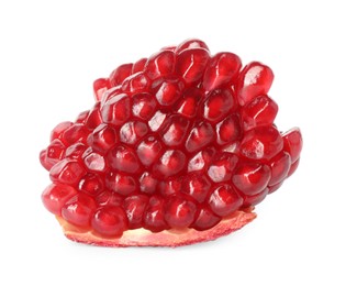 Photo of Fresh ripe pomegranate seeds isolated on white