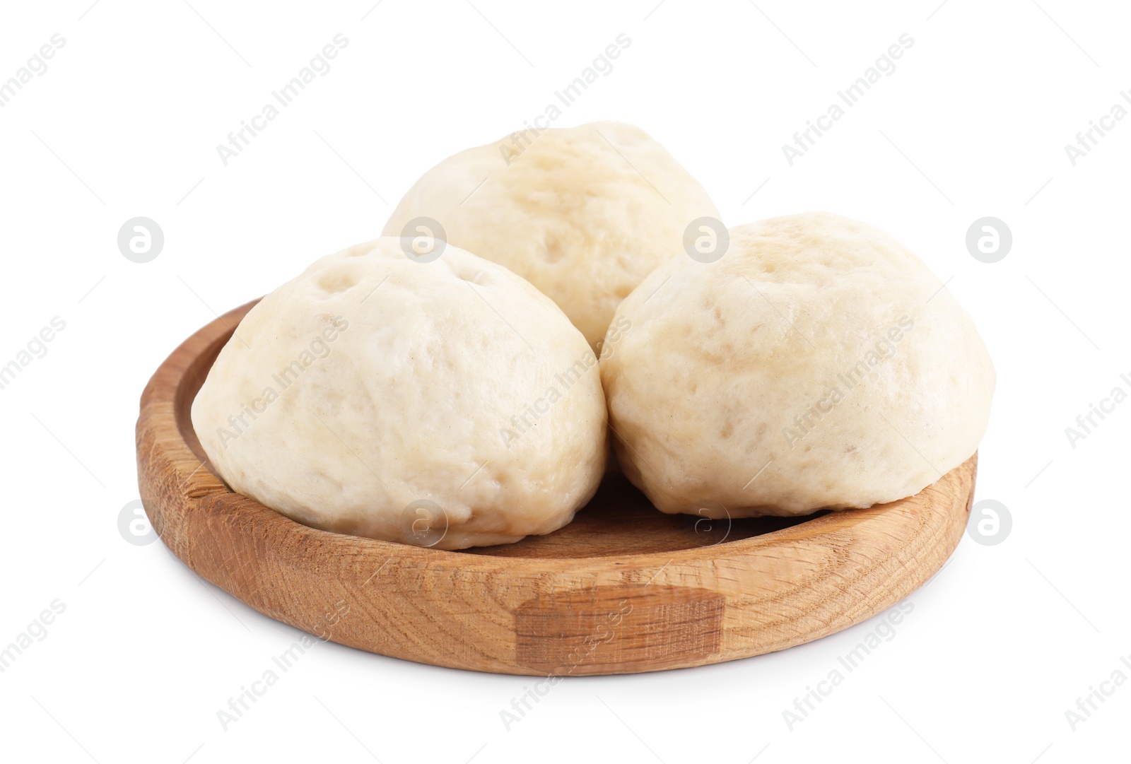 Photo of Delicious chinese steamed buns isolated on white