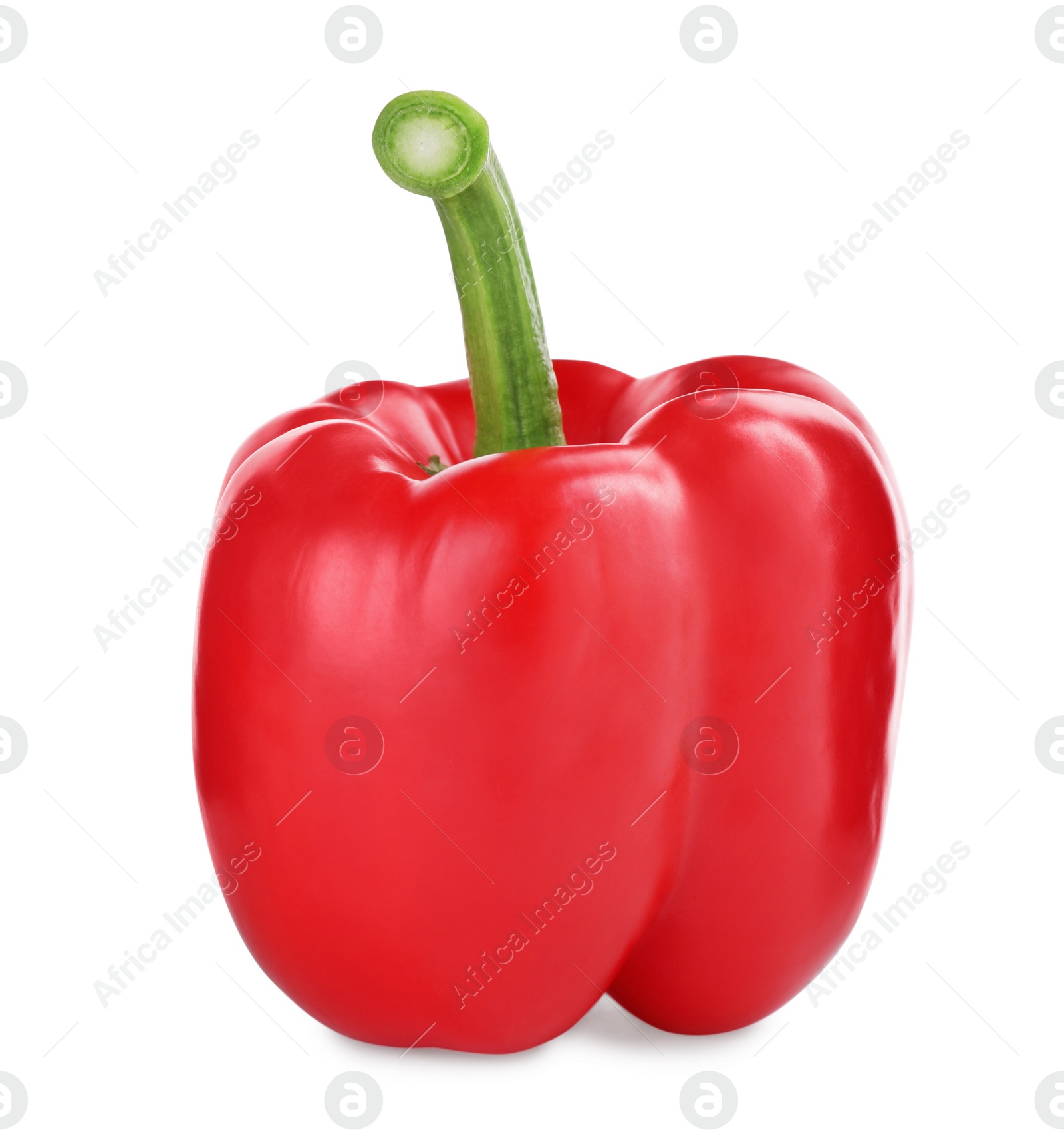 Photo of Ripe red bell pepper isolated on white