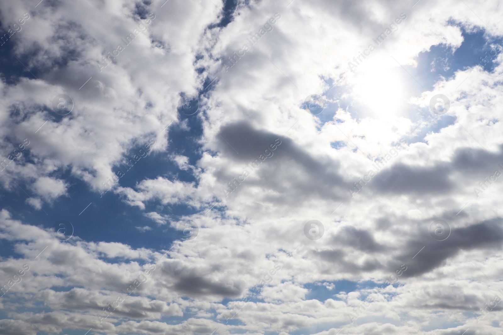 Photo of View of beautiful blue sky with white clouds