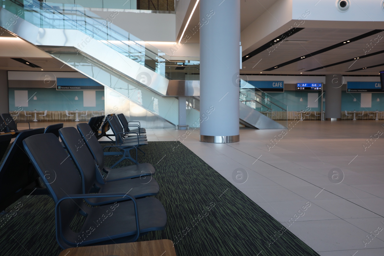 Photo of ISTANBUL, TURKEY - AUGUST 13, 2019: Waiting area in new airport terminal