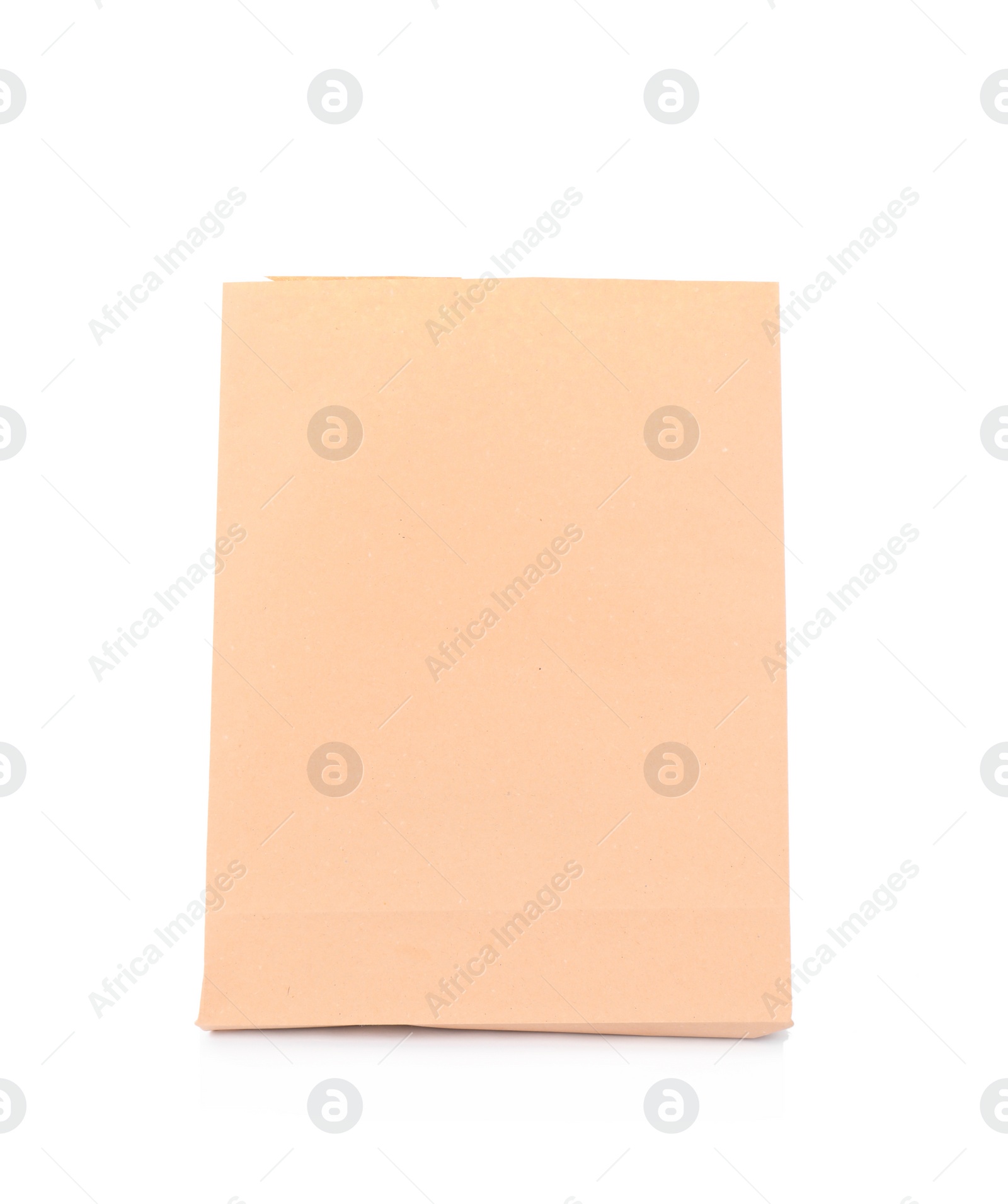 Photo of Paper bag isolated on white. Mockup for design