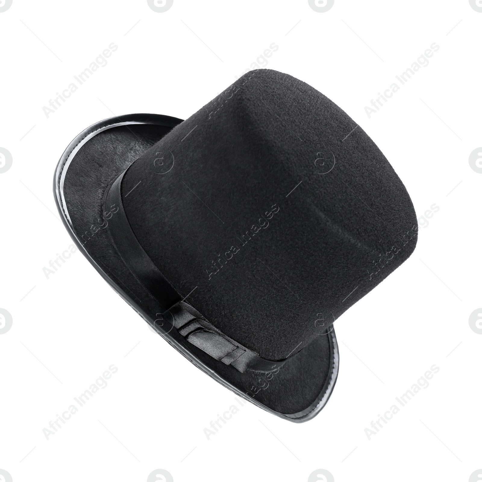 Photo of Black magician top hat isolated on white