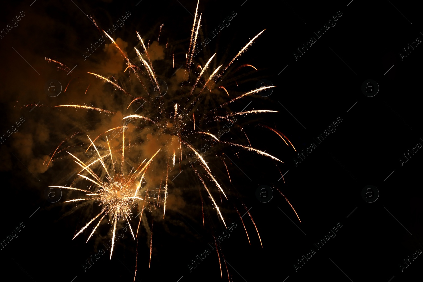 Photo of Beautiful bright firework lighting up night sky