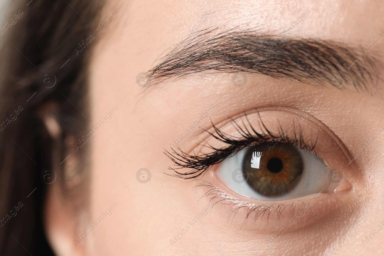 Photo of Macro photo of woman with beautiful eyes