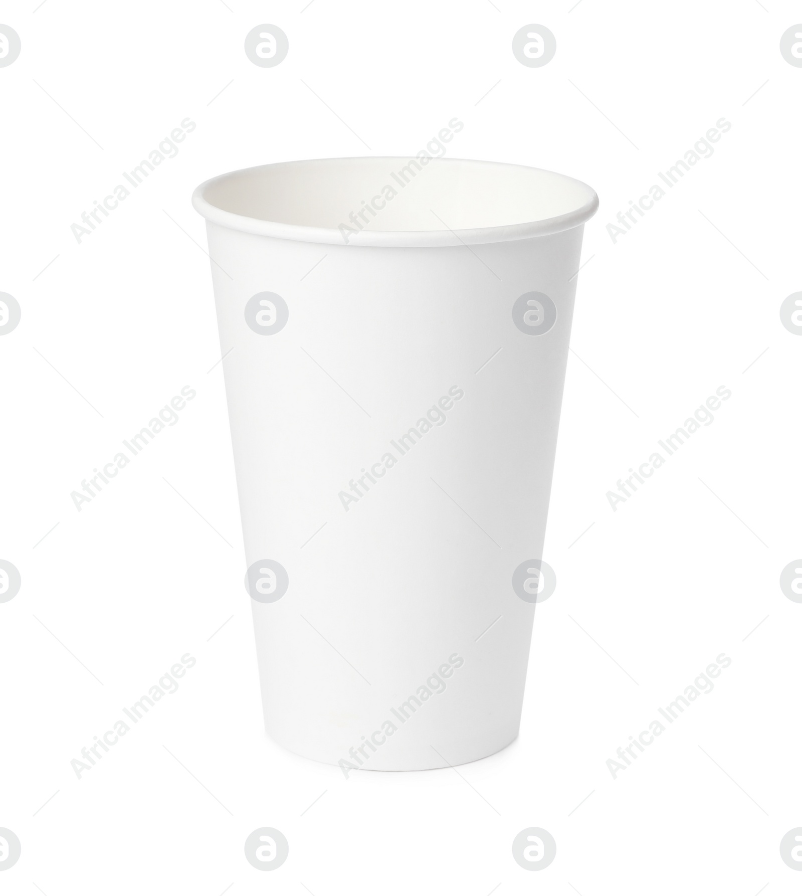 Photo of Takeaway paper coffee cup isolated on white