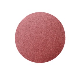 One coarse sandpaper disk isolated on white, top view