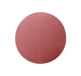 Photo of One coarse sandpaper disk isolated on white, top view