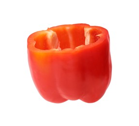 Half of fresh bell pepper isolated on white
