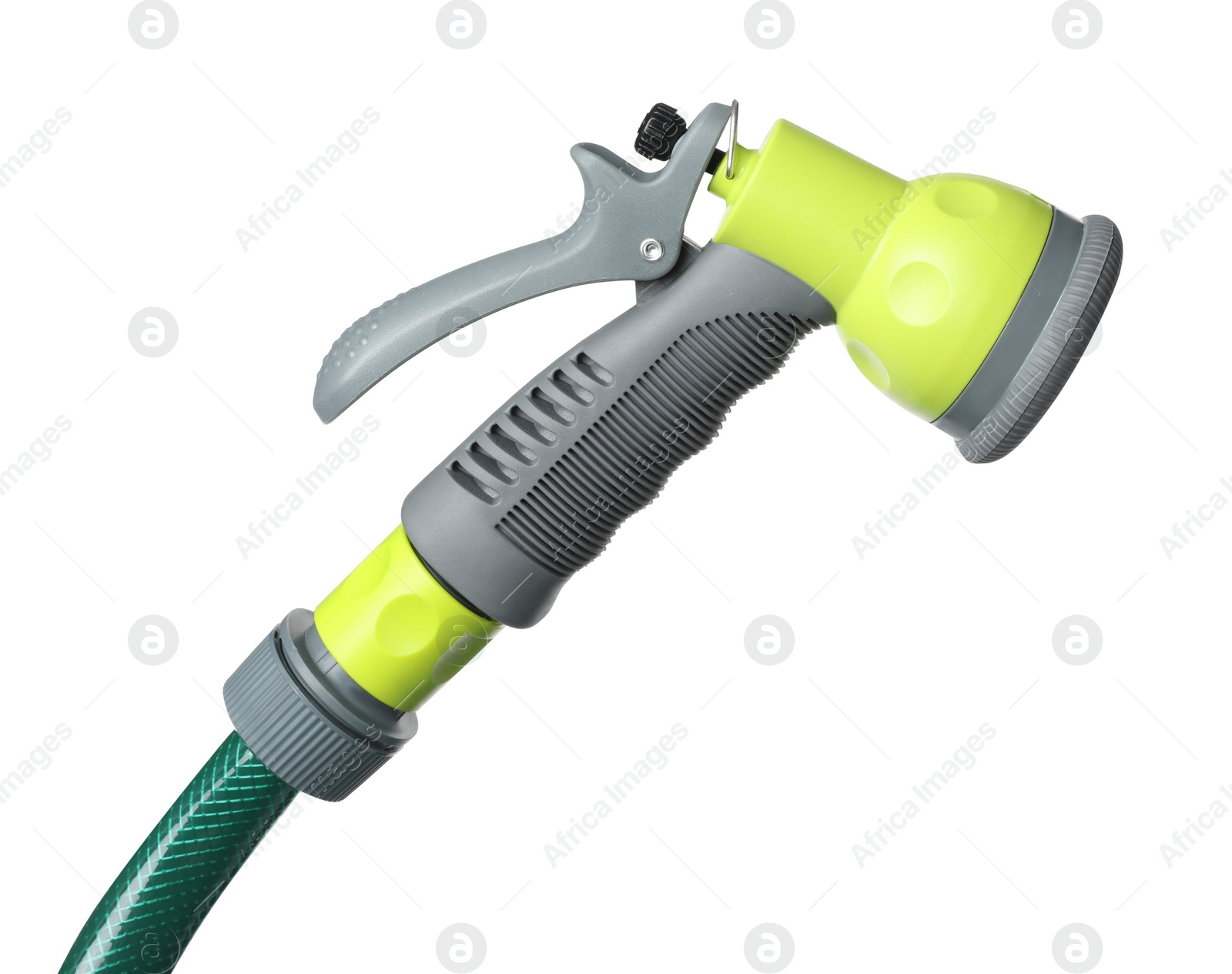 Photo of Watering hose with sprinkler isolated on white