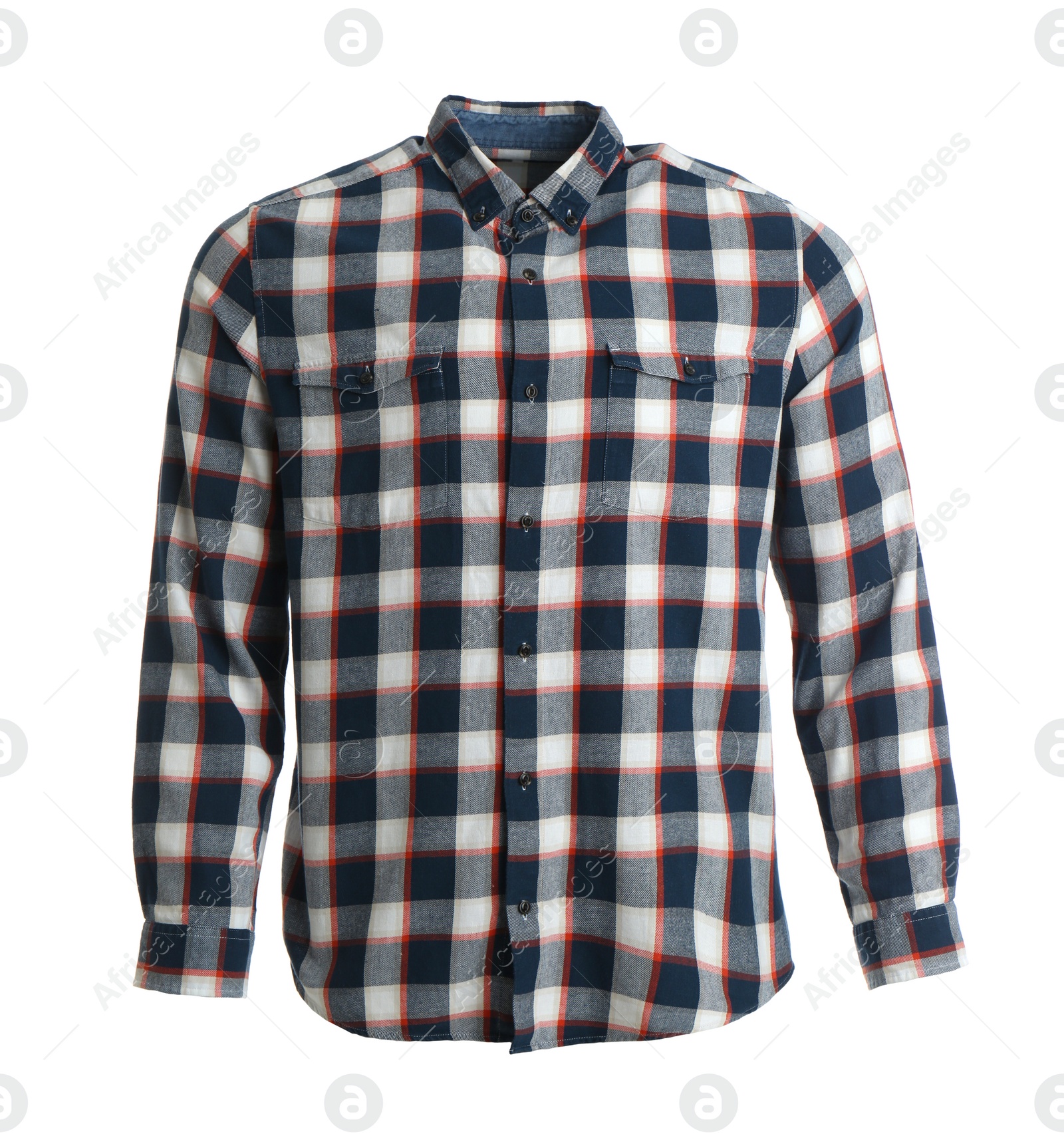 Photo of Checkered shirt on mannequin against white background