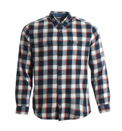 Photo of Checkered shirt on mannequin against white background