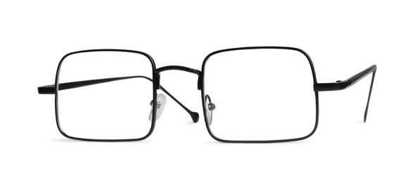 Stylish pair of glasses isolated on white