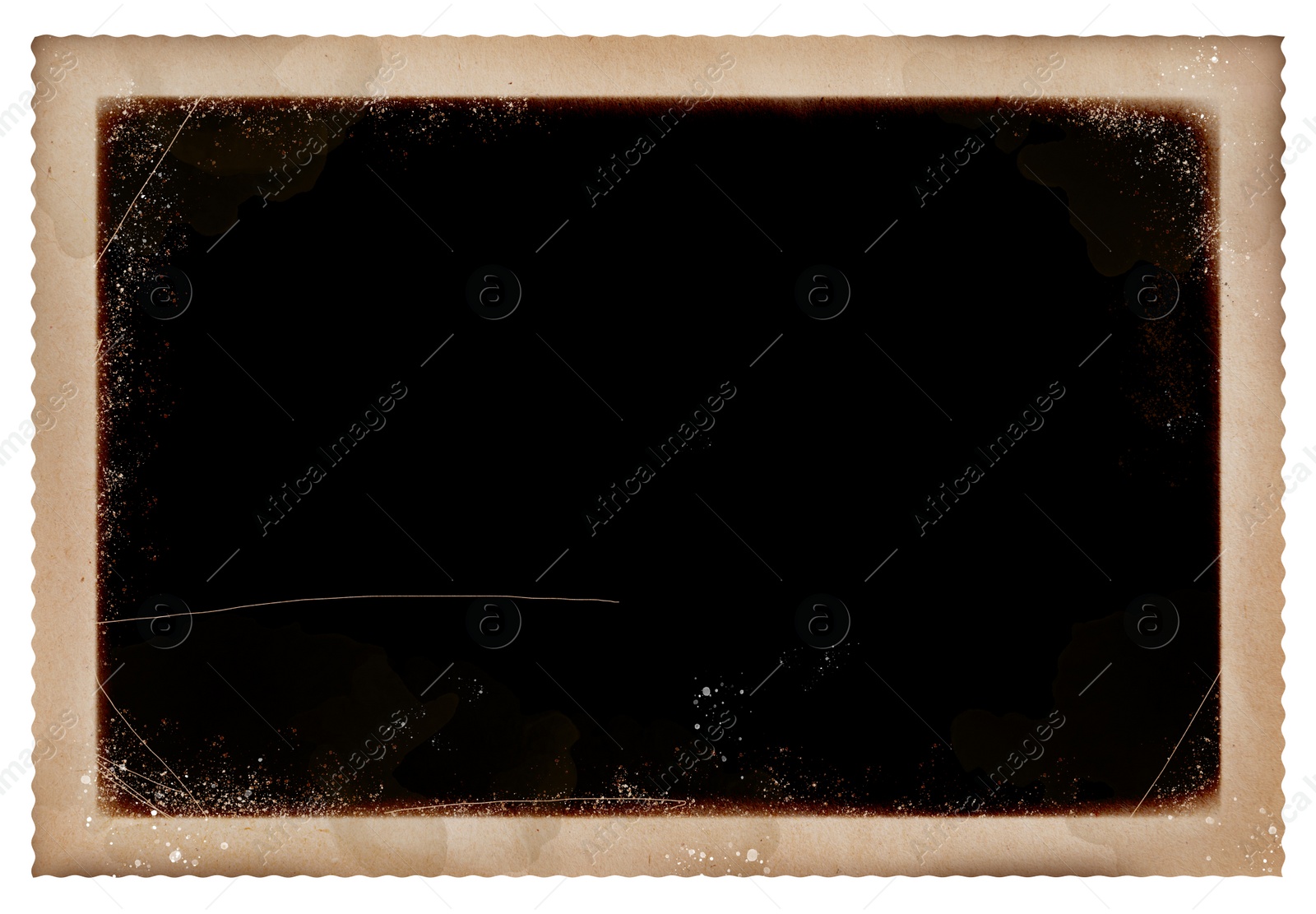 Image of Old paper photo with empty space. Mockup for design