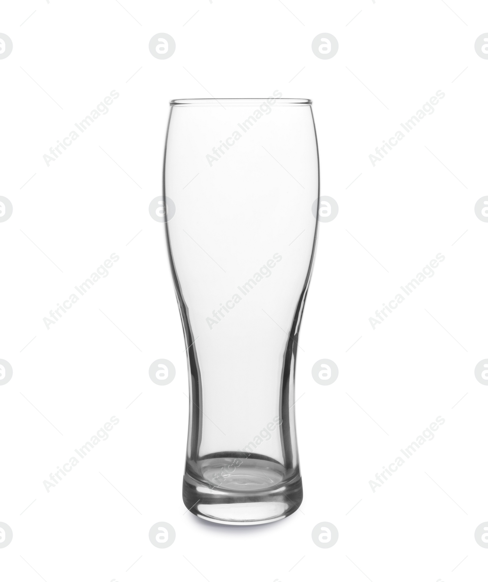 Photo of Elegant clean empty beer glass isolated on white