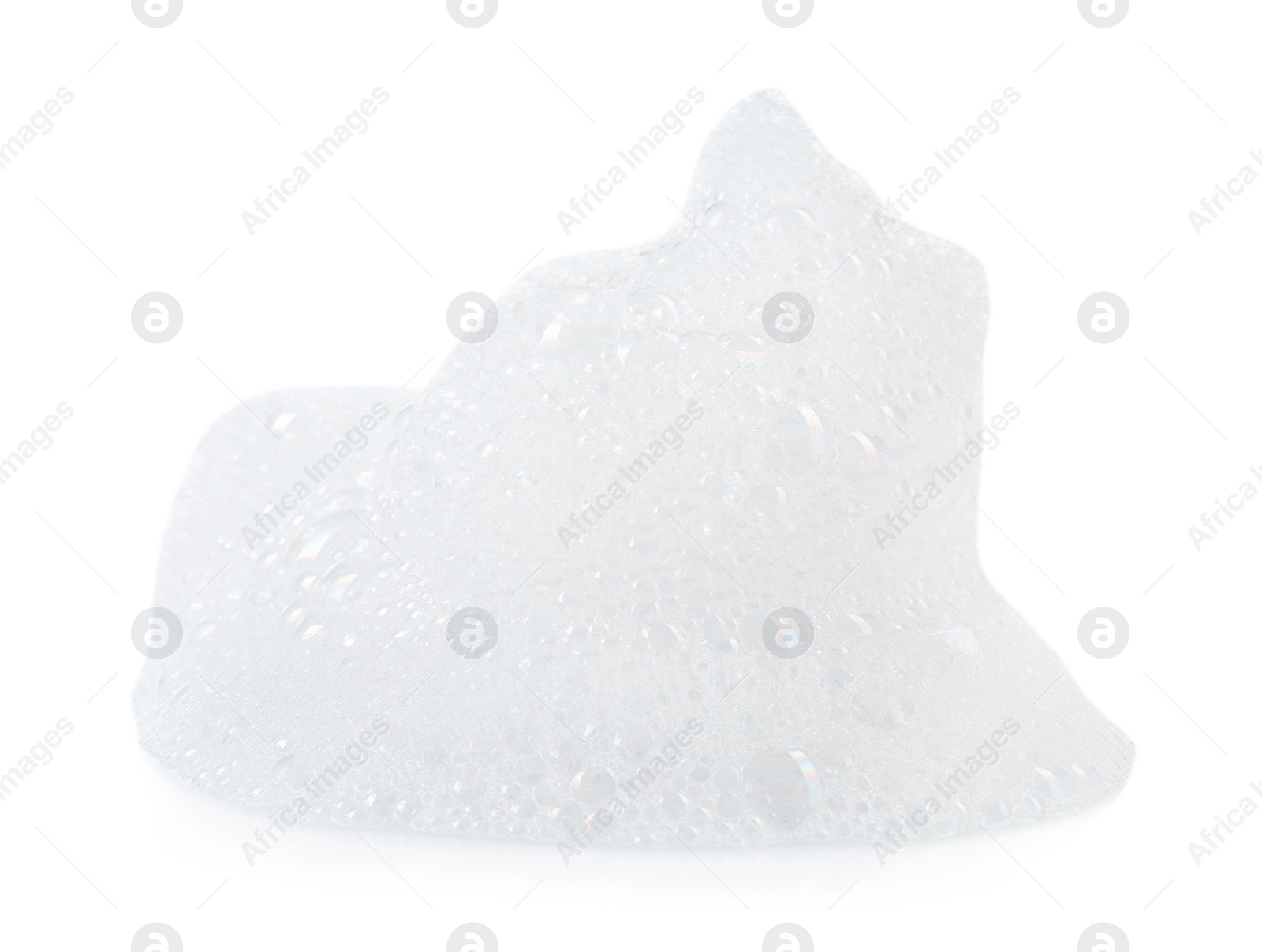 Photo of Drop of fluffy bath foam isolated on white