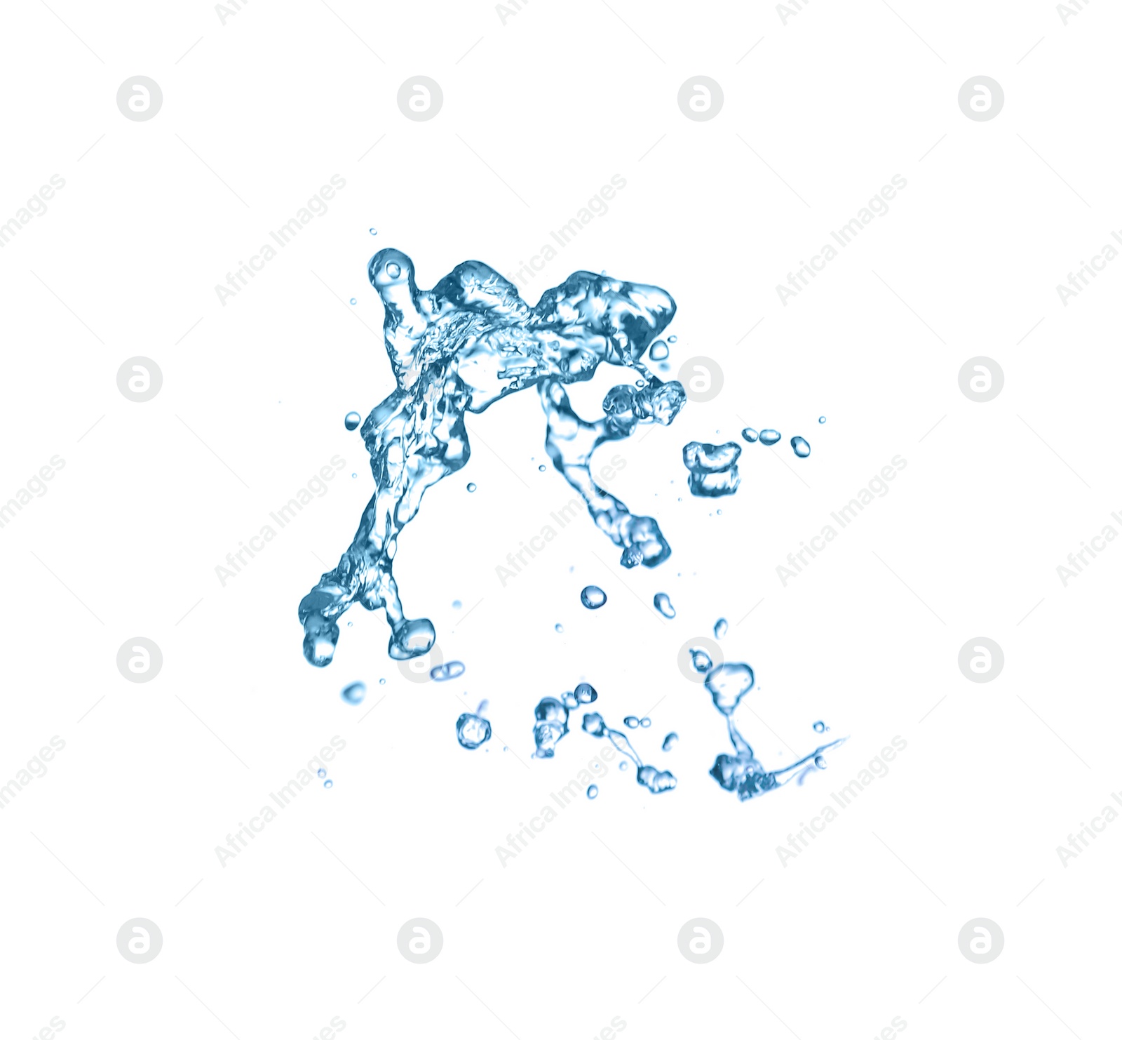 Photo of Abstract splash of water on white background