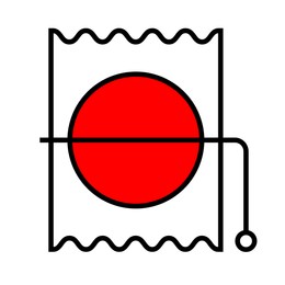 International Maritime Organization (IMO) sign, illustration. Fire damper in vent duct