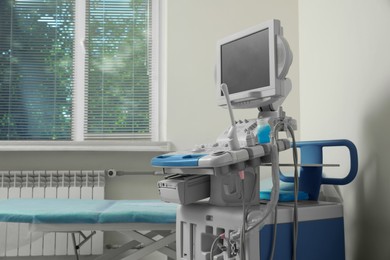 Ultrasound machine and examination table in hospital