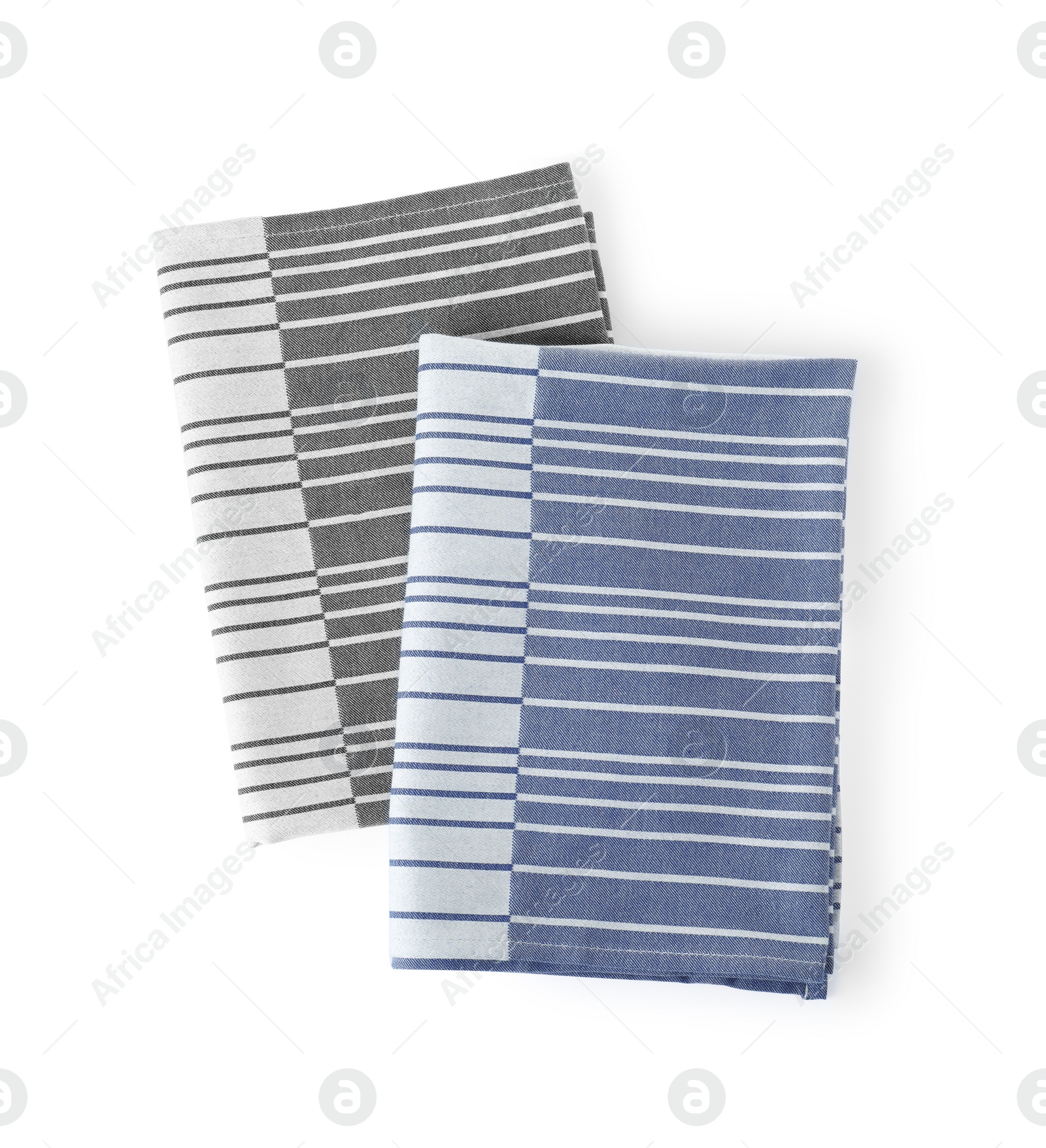 Photo of Fabric napkins for table setting on white background