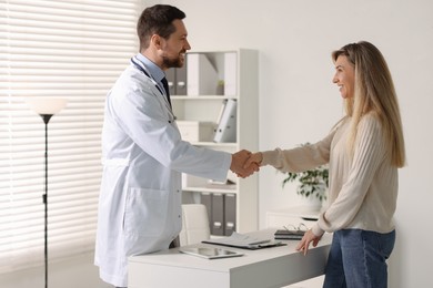 Professional doctor working with patient in hospital