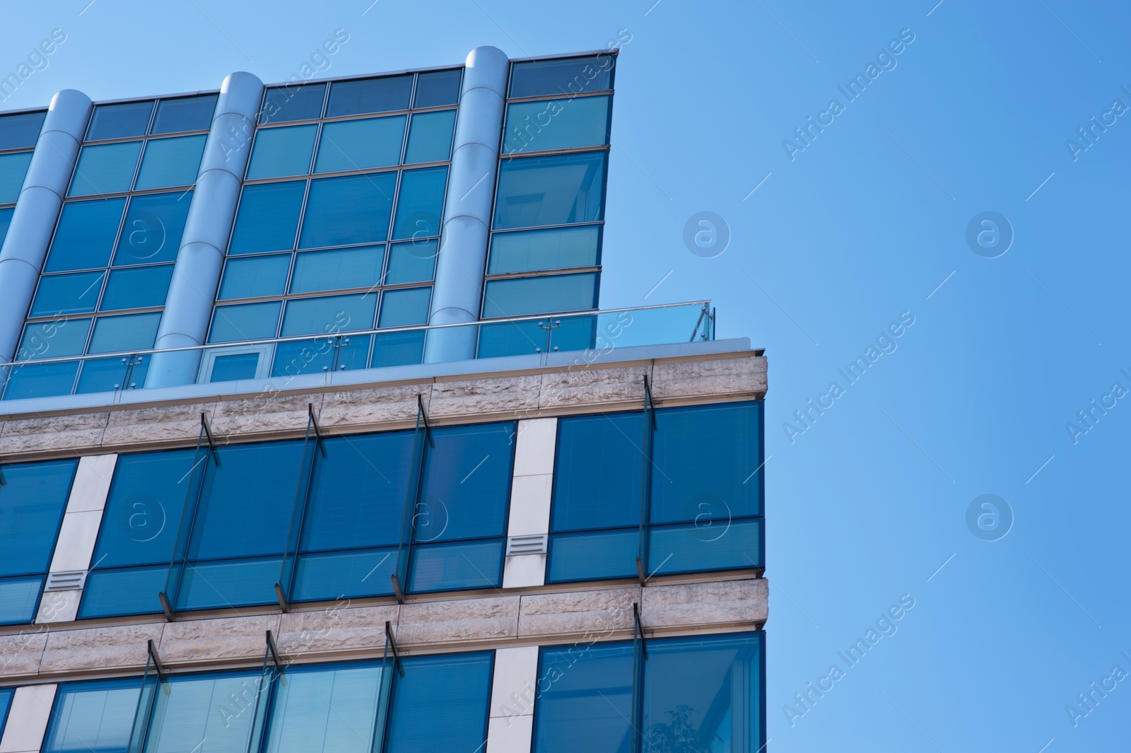 Photo of Beautiful view of modern building on sunny day