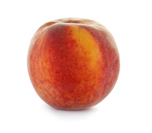 Photo of Fresh sweet peach on white background