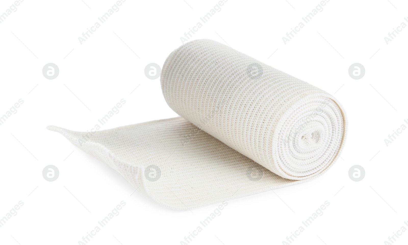 Photo of Medical bandage roll isolated on white. First aid item