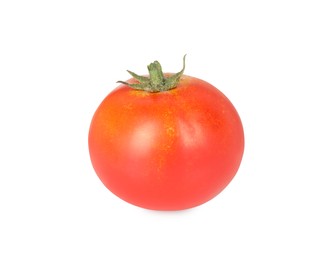 Photo of One ripe cherry tomato isolated on white