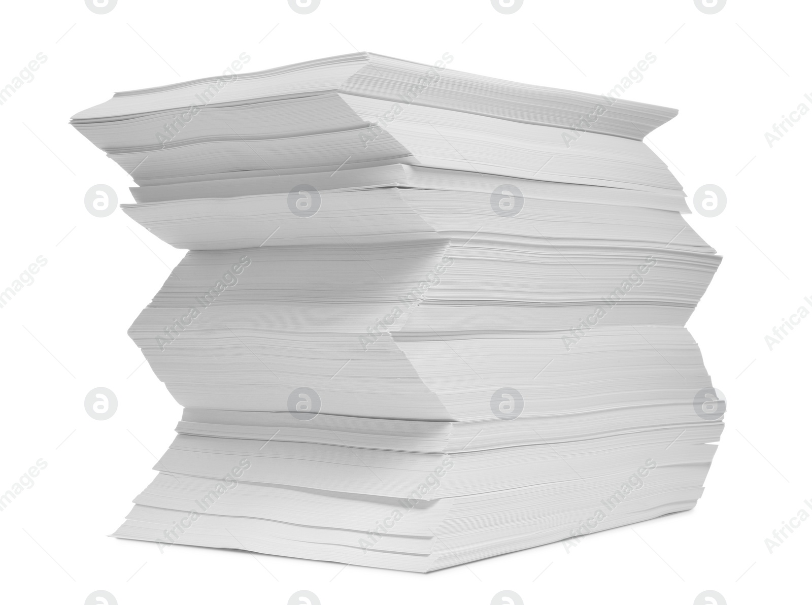 Photo of Stack of paper sheets isolated on white