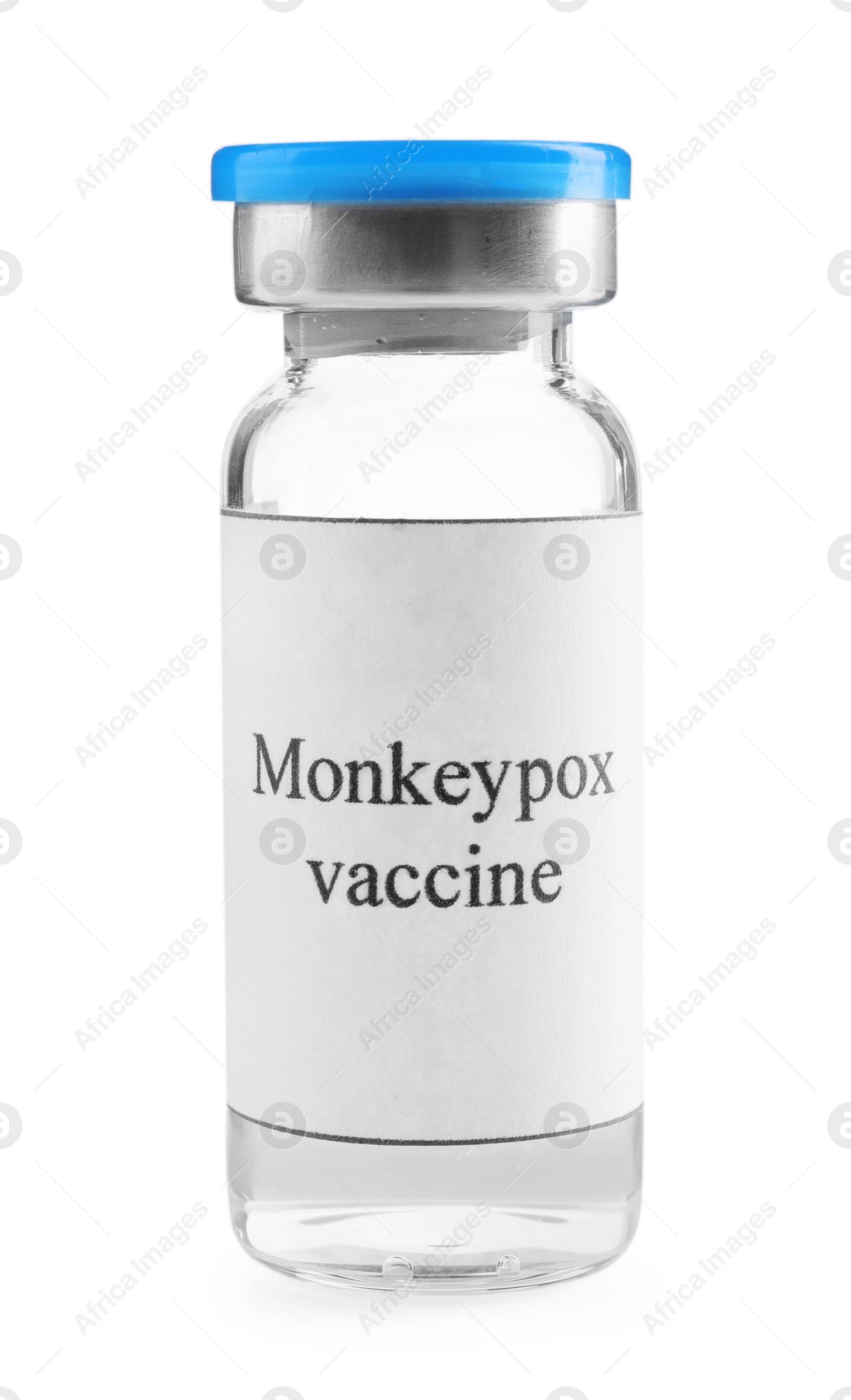 Photo of Monkeypox vaccine in vial isolated on white