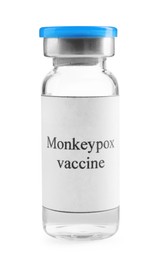 Photo of Monkeypox vaccine in vial isolated on white