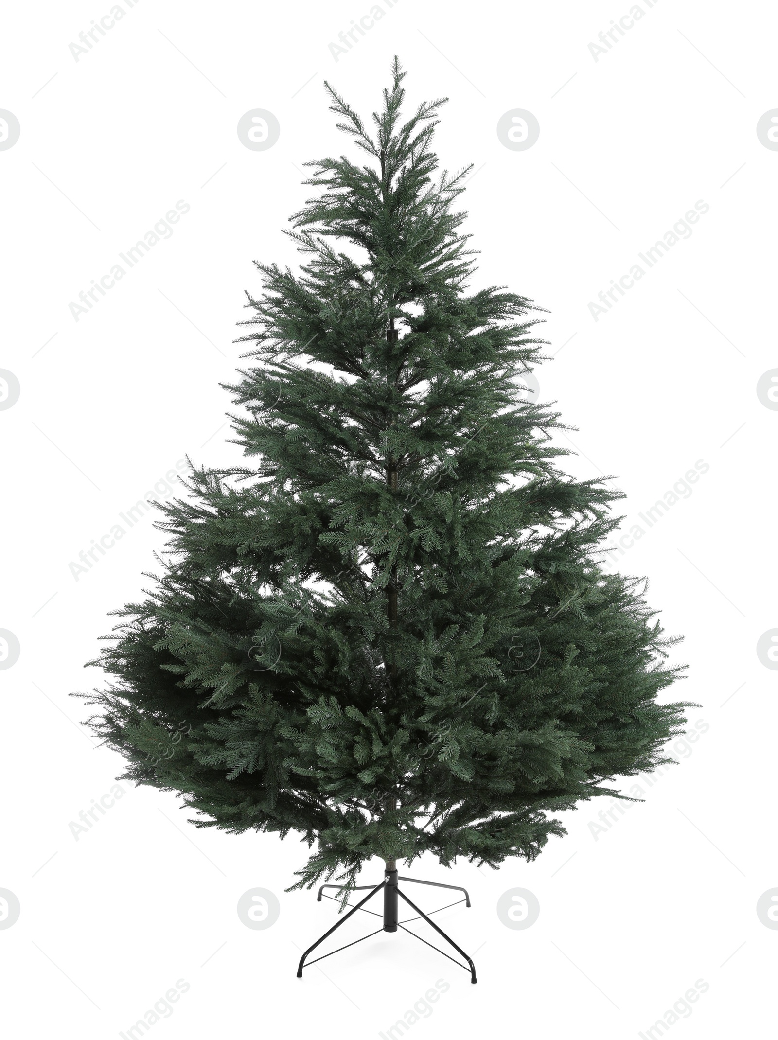 Photo of Beautiful green Christmas tree isolated on white