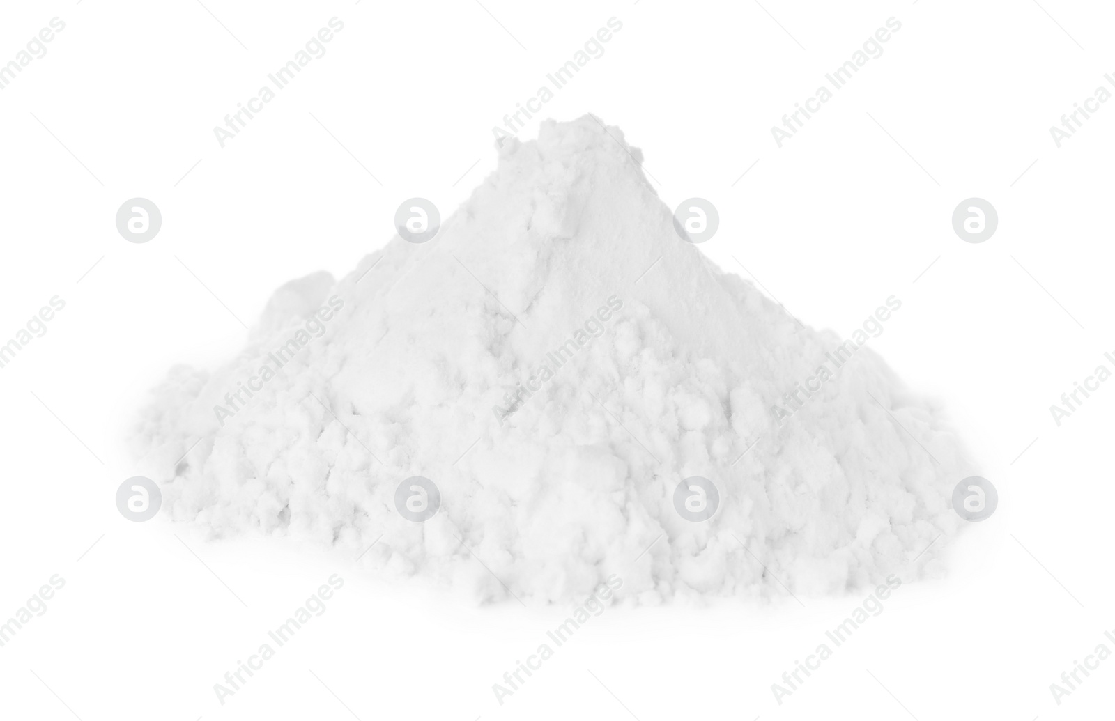 Photo of Heap of natural starch isolated on white