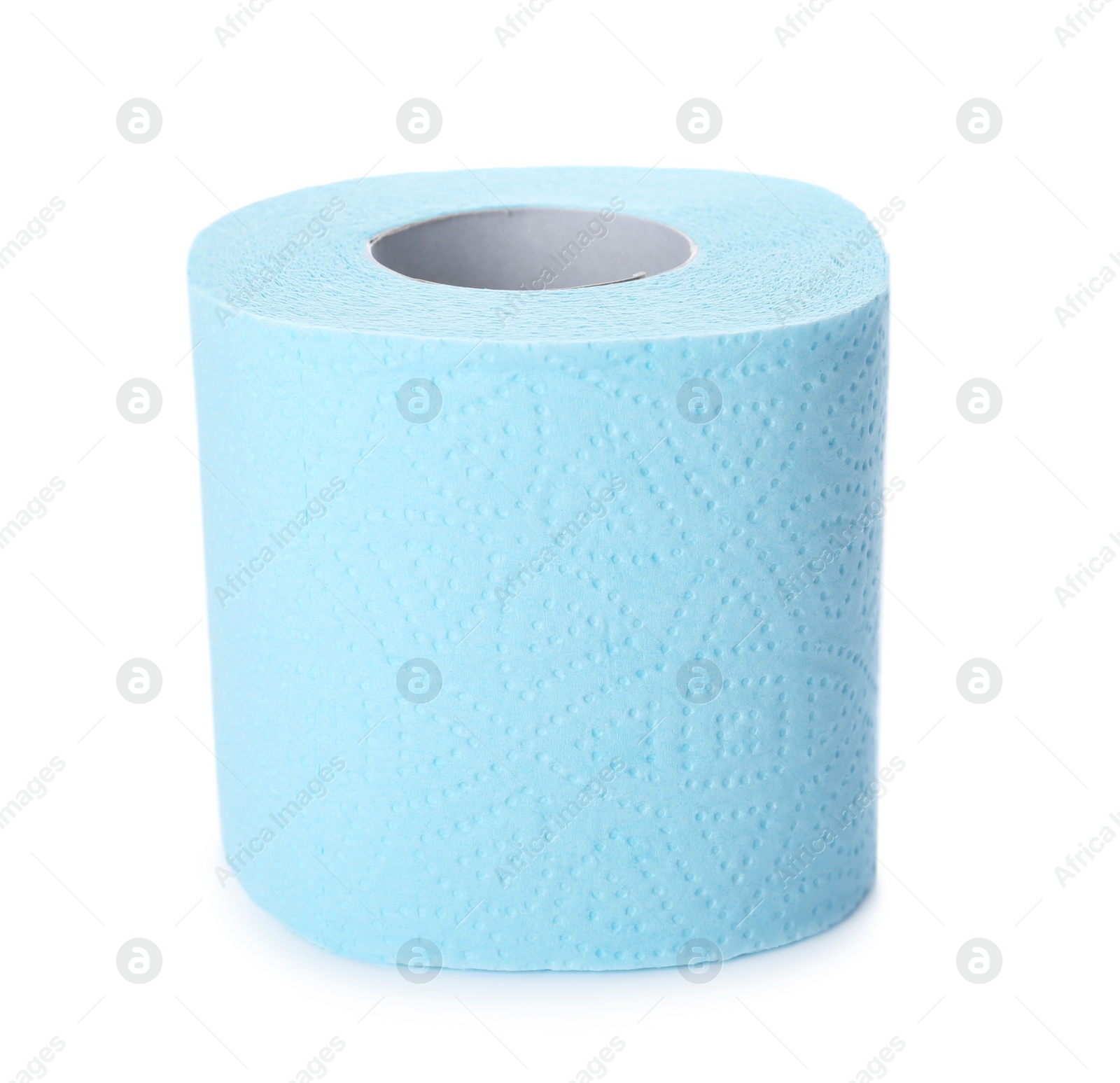 Photo of Roll of toilet paper on white background. Personal hygiene