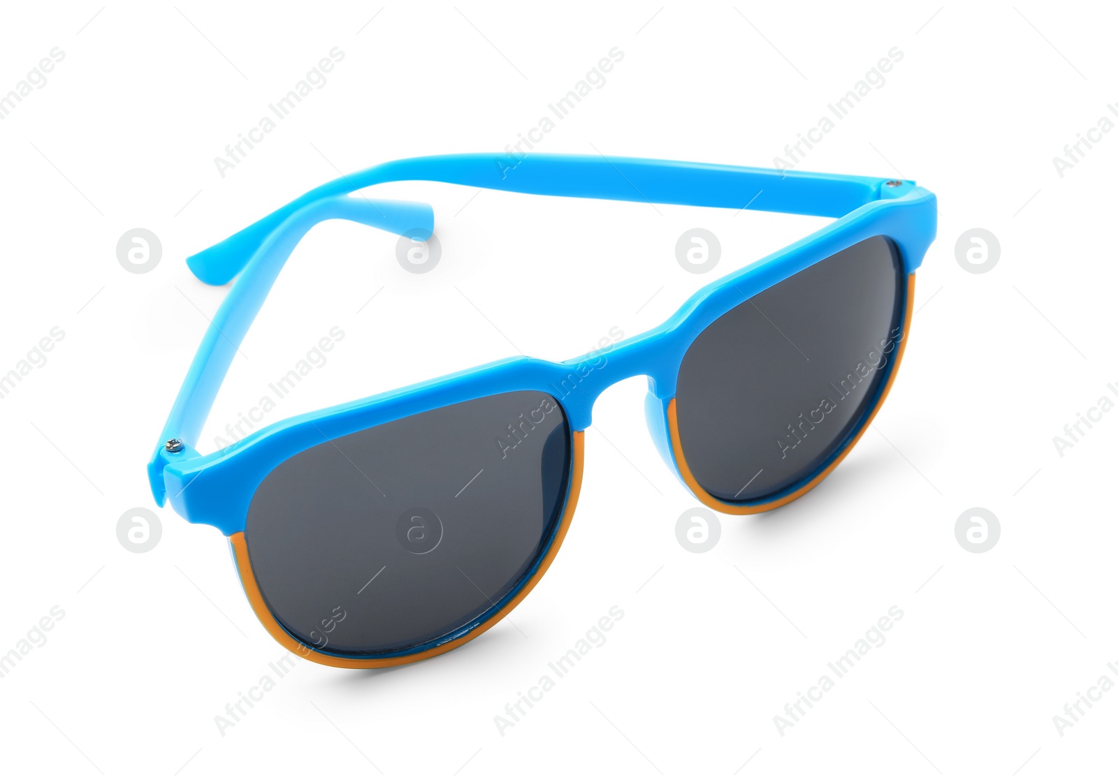 Photo of Stylish sunglasses isolated on white. Modern accessory