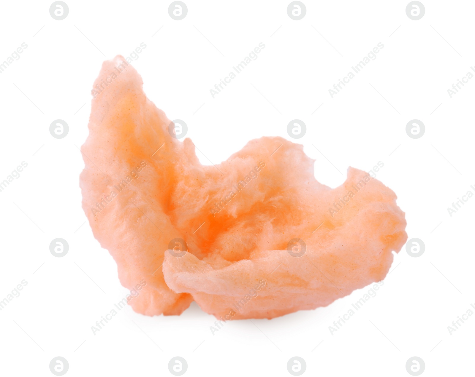 Photo of Sweet orange cotton candy isolated on white