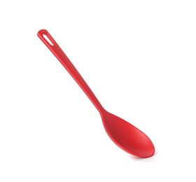 Photo of Serving spoon on white background. Kitchen utensils