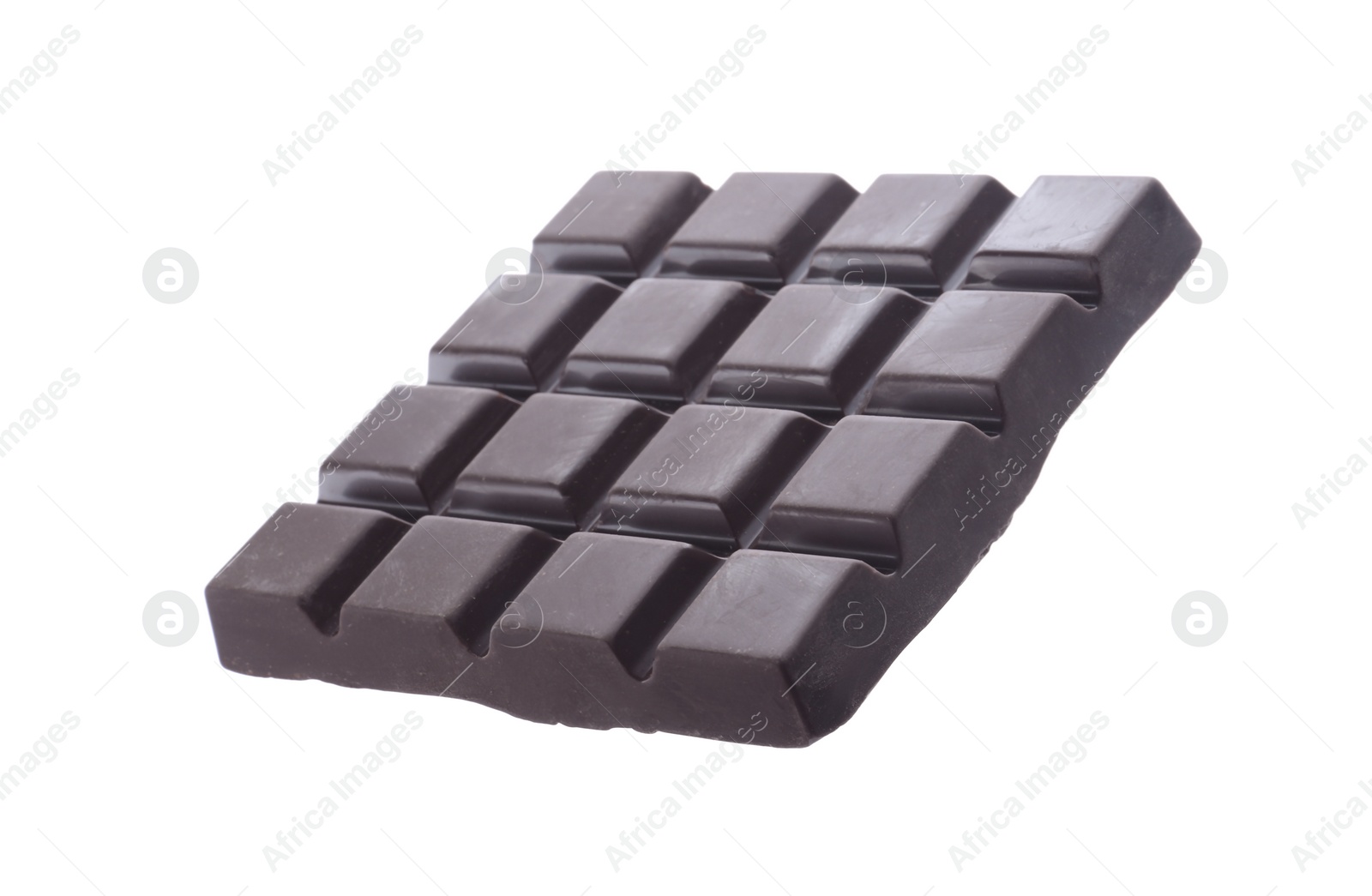 Photo of Tasty dark chocolate bar isolated on white