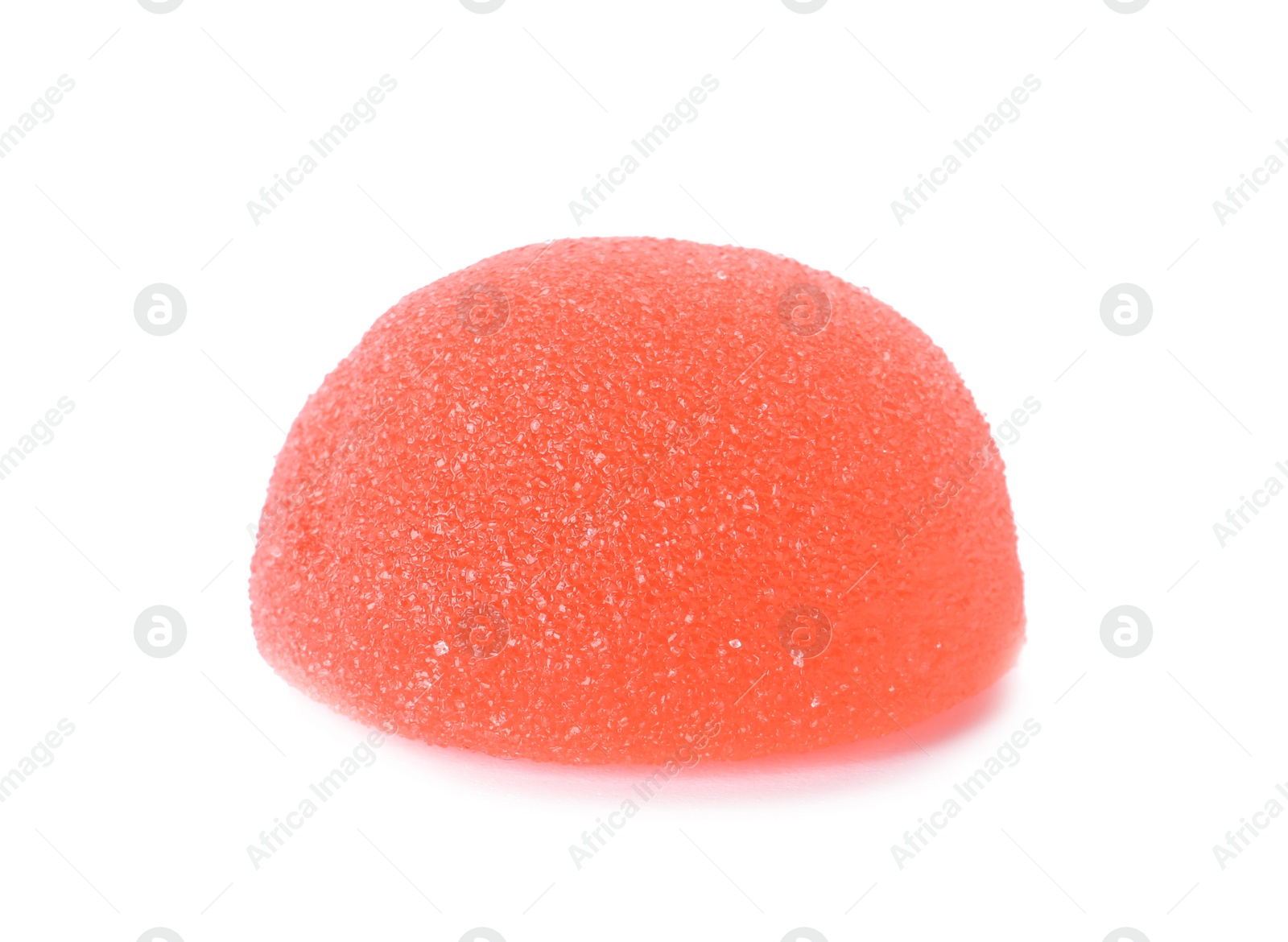 Photo of Bright delicious jelly candy on white background