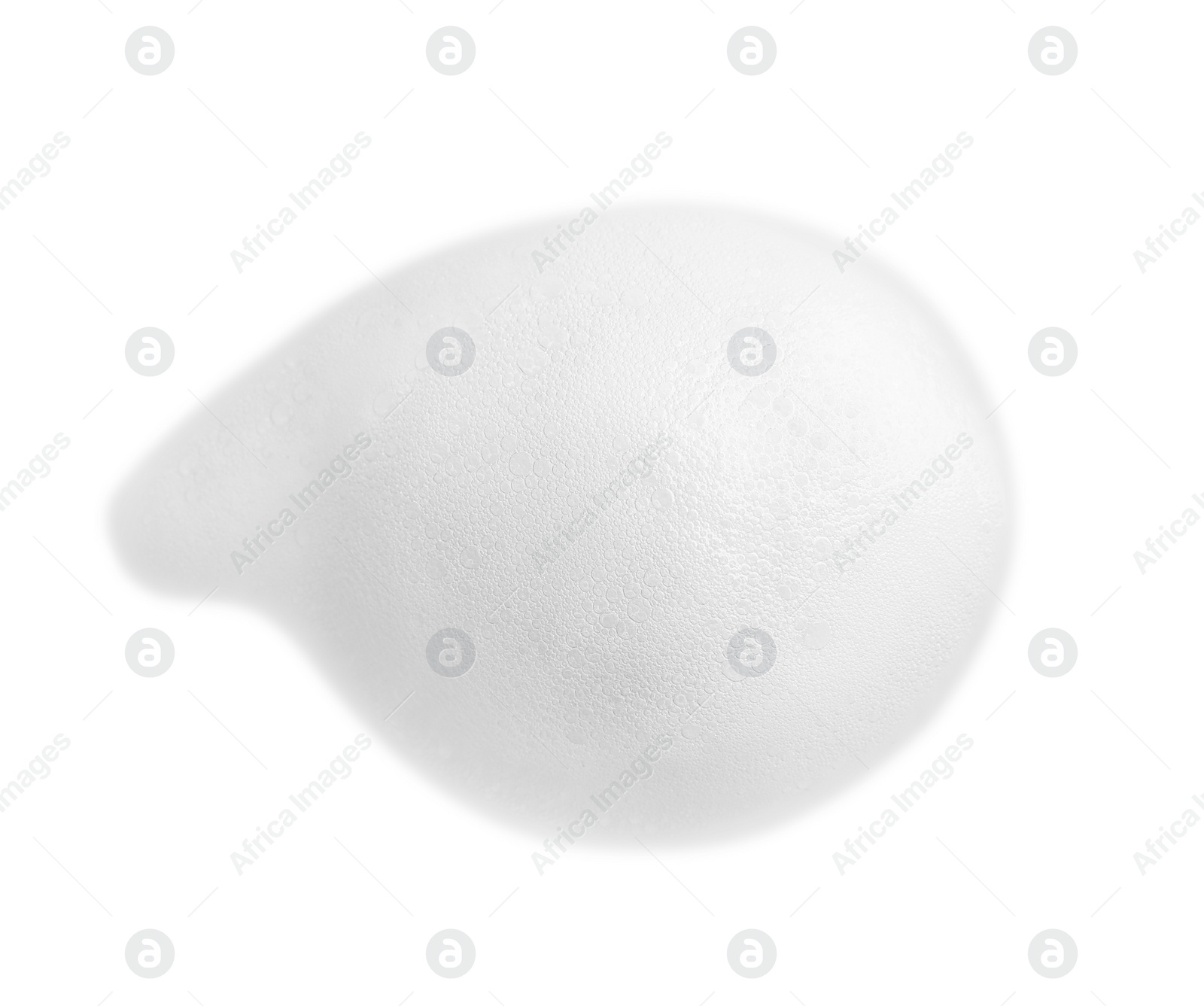 Photo of Fluffy soap foam on white background, top view