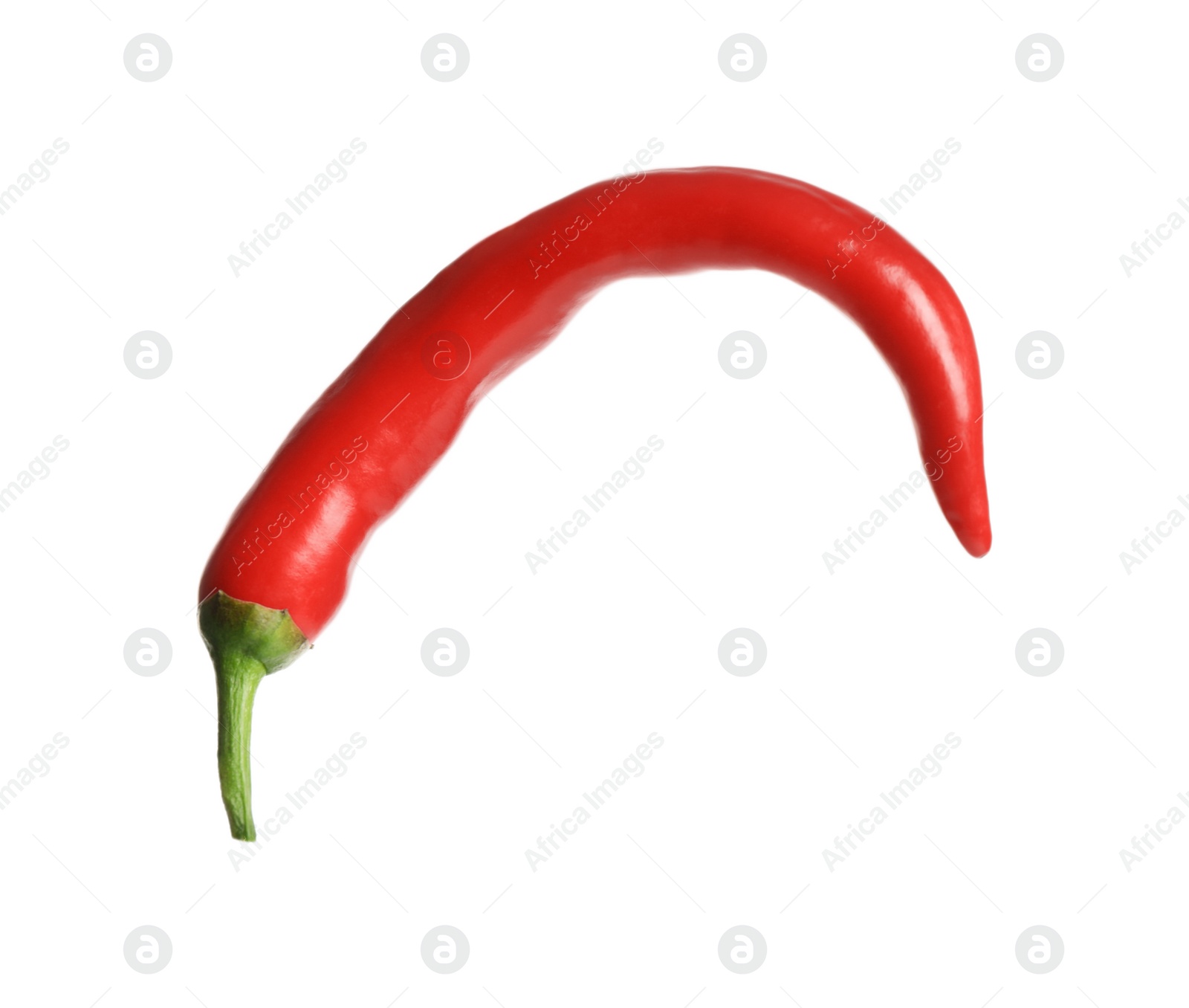 Photo of Red hot chili pepper isolated on white