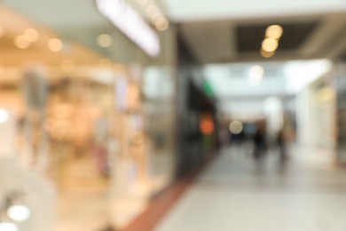 Blurred view of shopping mall interior. Bokeh effect